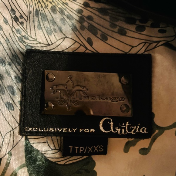 Leather jacket. Mackage for Aritzia tan XXS - Picture 2 of 4